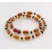 Cognac cylinder beads Baltic amber necklace 16in
