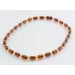 Cognac cylinder beads Baltic amber necklace 16in