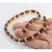 Cognac cylinder beads Baltic amber necklace 16in