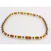 Cognac cylinder beads Baltic amber necklace 16in