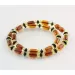 Cognac cylinder beads Baltic amber necklace 16in
