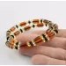 Cognac cylinder beads Baltic amber necklace 16in