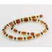 Cognac cylinder beads Baltic amber necklace 16in