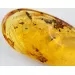 Carved Amulet Baltic amber fossil pendant w insect
