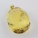 Gnat Insect in Carved Amulet Baltic amber fossil pendant