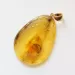 Matfly Insect in Carved Amulet Baltic amber fossil pendant