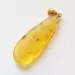 Gnats Insects in Carved Amulet Baltic amber fossil pendant