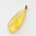 Fly Insect in Carved Amulet Baltic amber fossil pendant