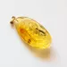 Swarm Insect in Carved Amulet Baltic amber fossil pendant