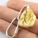 Raw Sea Baltic amber stone - keychain keyring