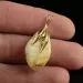 Genuine Baltic Amber Gold Plated Amulet Pendant