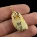 Genuine Baltic Amber Gold Plated Amulet Pendant