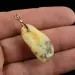 Genuine Baltic Amber Gold Plated Amulet Pendant