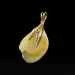 Genuine Baltic Amber Gold Plated Amulet Pendant