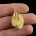 Genuine Baltic Amber Gold Plated Amulet Pendant
