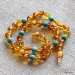 Gemstone Baltic Amber Teething Necklace for Baby