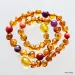 Gemstone Baltic Amber Teething Necklace for Baby