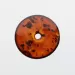 Donut shape Baltic amber pendant medallion
