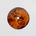 Donut shape Baltic amber pendant medallion