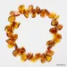Leaf Style Baltic Amber Stretch Bracelet 18cm
