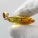 Drop Baltic amber pendulum pendant w insect inclusion