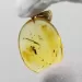 Drop Baltic amber pendulum pendant w insect inclusion