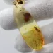 Drop Baltic amber pendulum pendant w insect inclusion