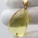 Drop Baltic amber pendulum pendant w insect inclusion
