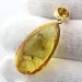 Drop Baltic amber pendulum pendant w insect inclusion