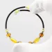 Wire Baltic Amber Bracelet for Adults