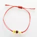 Red String Baltic Amber Bracelet for Adults