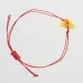 Red String Baltic Amber Bracelet for Adults
