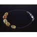 Charm beads Baltic amber leather bracelet 18cm
