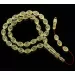 Islamic 33 Prayer Carved OLIVE Baltic amber beads rosary