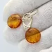Cognac drops Baltic amber earrings