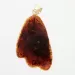 Glittering Carved Baltic Amber Pendant