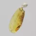 Free-shaped Baltic Amber Silver Pendant