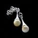 White Ball Baltic Amber Drop Dangle Earrings