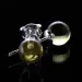Shiny Studs Baltic amber Silver Earrings