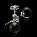 Shiny Studs Baltic amber Silver Earrings
