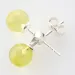 Shiny Studs Baltic amber Silver Earrings