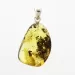 Free-shaped Baltic Amber Silver Pendant