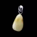 Free-shaped Milk Baltic Amber Silver Pendant