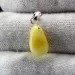 Free-shaped Milk Baltic Amber Silver Pendant
