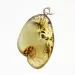Free-shaped Baltic Amber Silver Pendant
