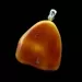 Free-form Natural Baltic Amber Silver Pendant