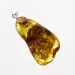 Free-form Natural Baltic Amber Silver Pendant