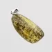 Free-form Natural Baltic Amber Silver Pendant