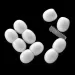 100 Twist screw white clasps