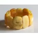 Large butter pieces Baltic amber stretch bracelet 20cm